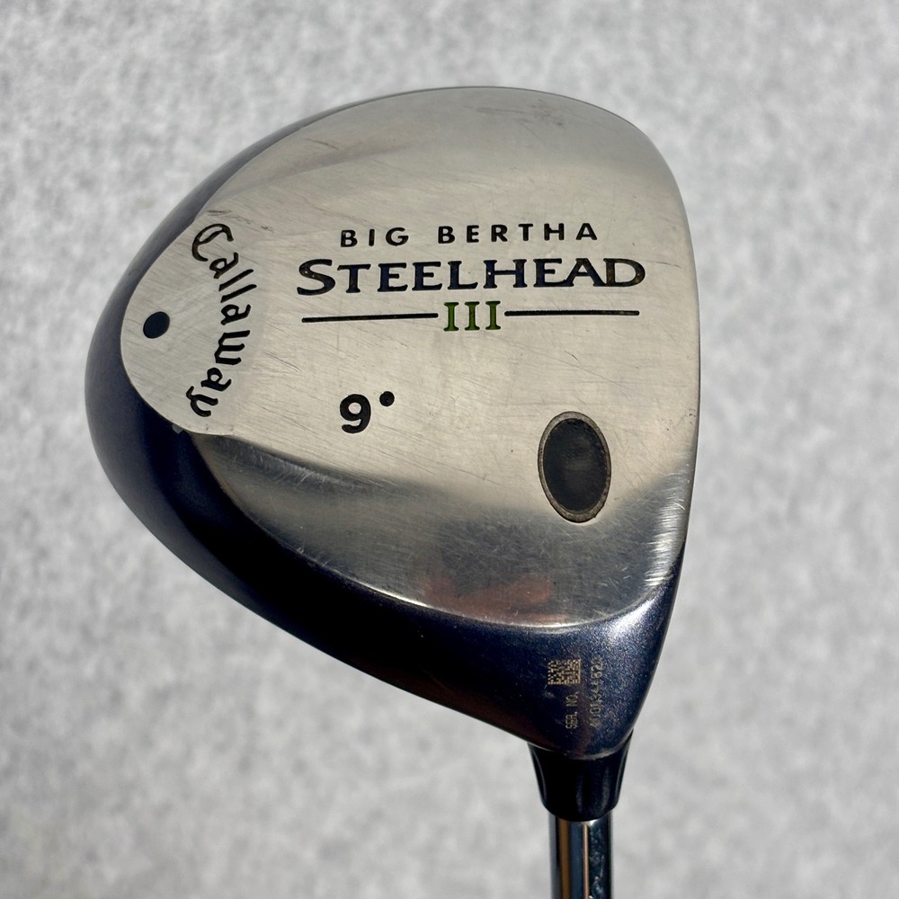 Callaway Big Bertha Steelhead III Driver 9 Degree Uniflex Steel Shaft w/ Cover